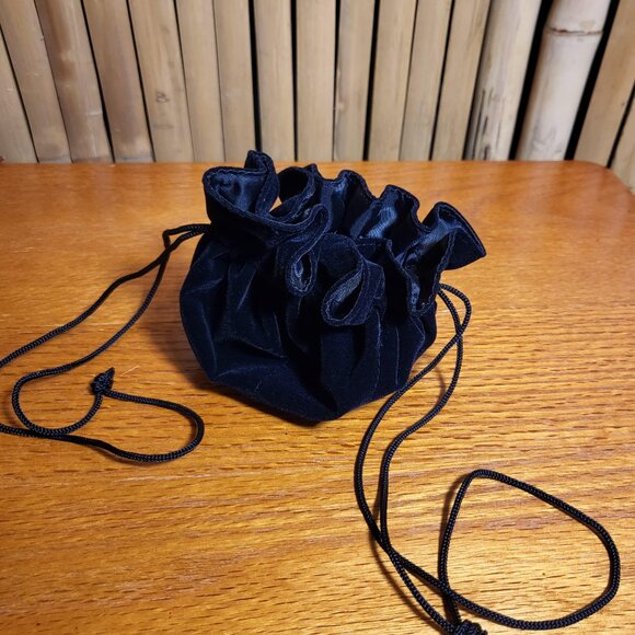 Unbranded Handbags - Jewelry Organizer Drawstring Pouch Black Velvet 6 Pockets